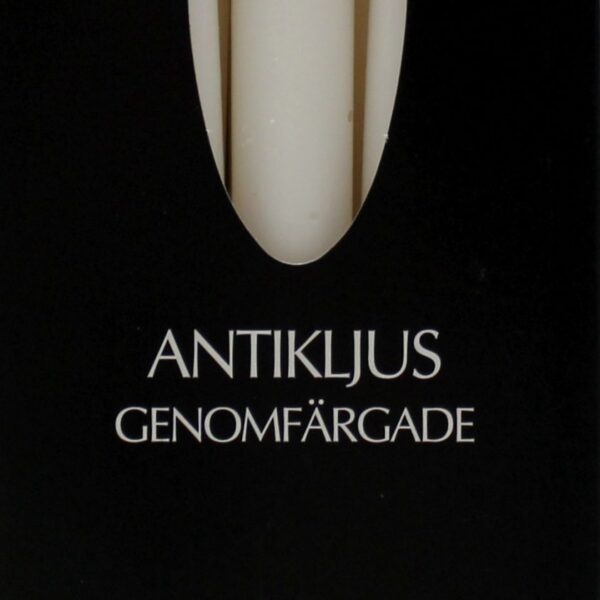 Antikljus 26cm i ask 10-pack vit