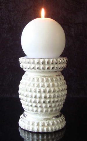 Ljusstake m. silverpluttar