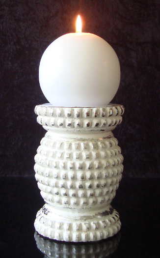 Ljusstake m. silverpluttar