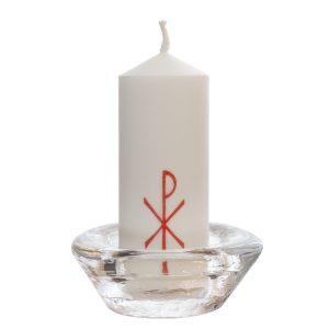 Missionsljusstake av glas