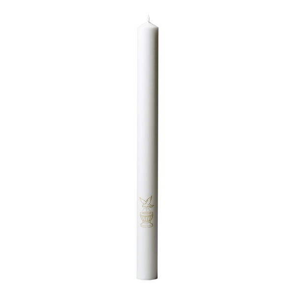 Dopljus m guldmonogram 30x370mm 100% stearin
