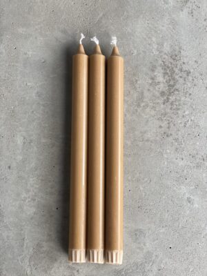 BEIGE Kronljus 100% stearin SVANEN