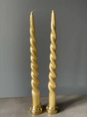 Skruvat ljus METALLIC GULD