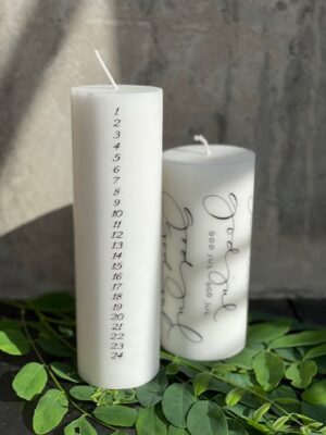 Blockljus stearin advent 1-24