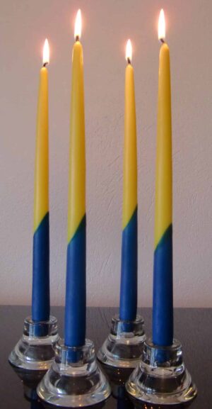 Handstöpta SVERIGE-ljus 25cm